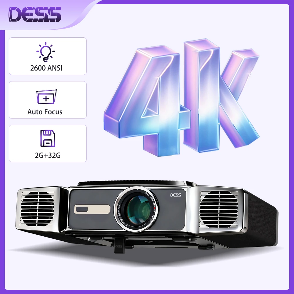 DESS 2025 New 4K Projector Ultra HD Picture Quality HIFI Sound Effect Home Theater Mirror Smart Android TV Projector BT 5.0
DESS 2025 New 4K Projector Ultra HD Picture Quality HIFI Sound Effect Home Theater Mirror Smart Android TV Projector BT 5.0
