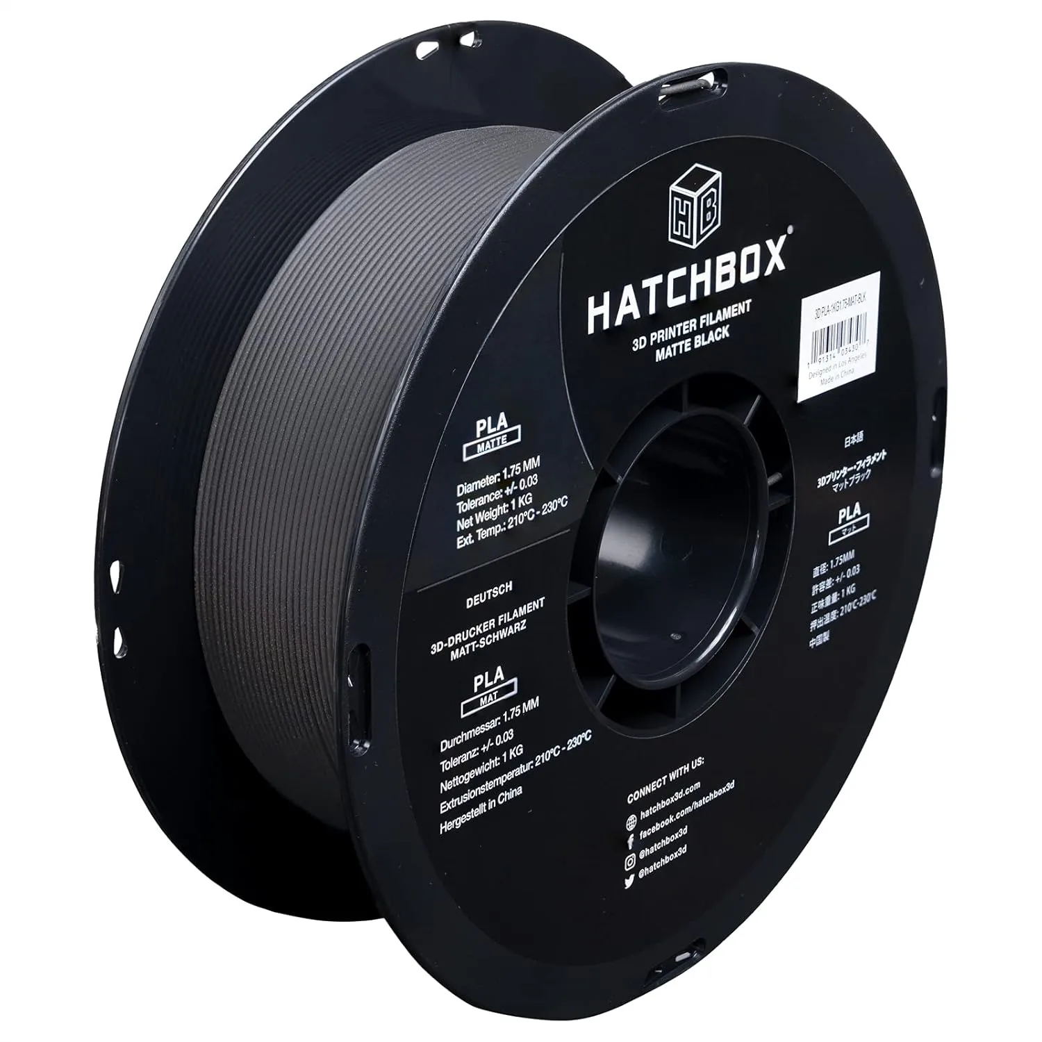 Matte PLA 3D Printer Filament 1.75mm Dimensional Accuracy +/- 0.03 mm 1 kg Spool Black
Matte PLA 3D Printer Filament 1.75mm Dimensional Accuracy +/- 0.03 mm 1 kg Spool Black