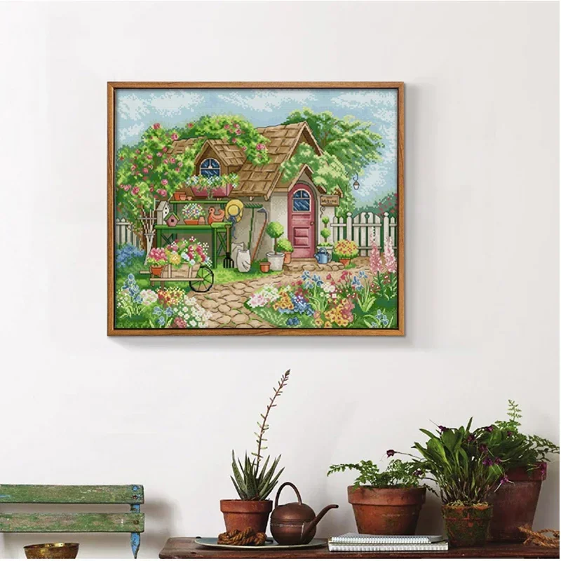 Набор для вышивки крестом Joy Sunday Garden Cottage HD Pattern Aida 16/14CT, ткань с принтом, холст, наборы для вышивания «сделай сам», набор игл
Набор для вышивки крестом Joy Sunday Garden Cottage HD Pattern Aida 16/14CT, ткань с принтом, холст, наборы для вышивания «сделай сам», набор игл