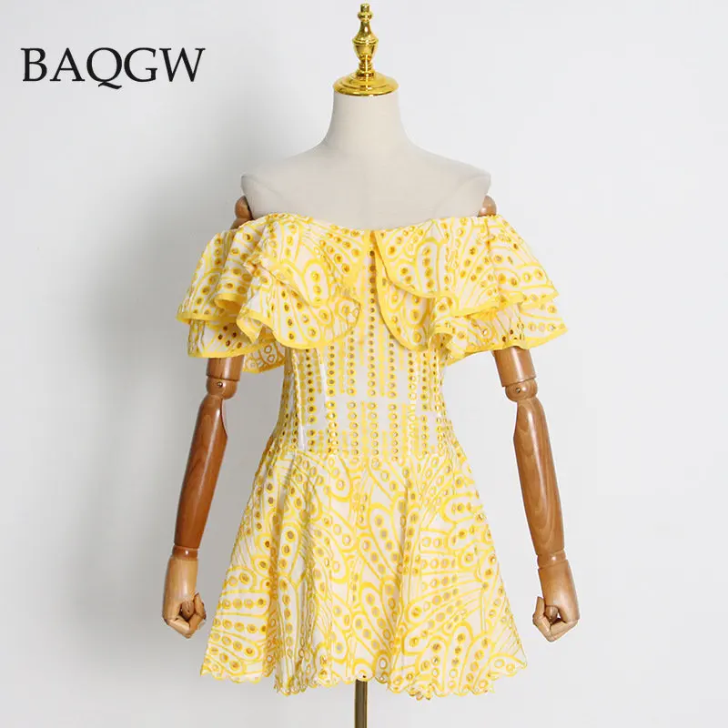 Elagant Cut Out Mini Dress for Women Slash Neck Short Sleeve High Waist Floral Print Dresses Female Summer Clothing Beachwear
Elagant Cut Out Mini Dress for Women Slash Neck Short Sleeve High Waist Floral Print Dresses Female Summer Clothing Beachwear