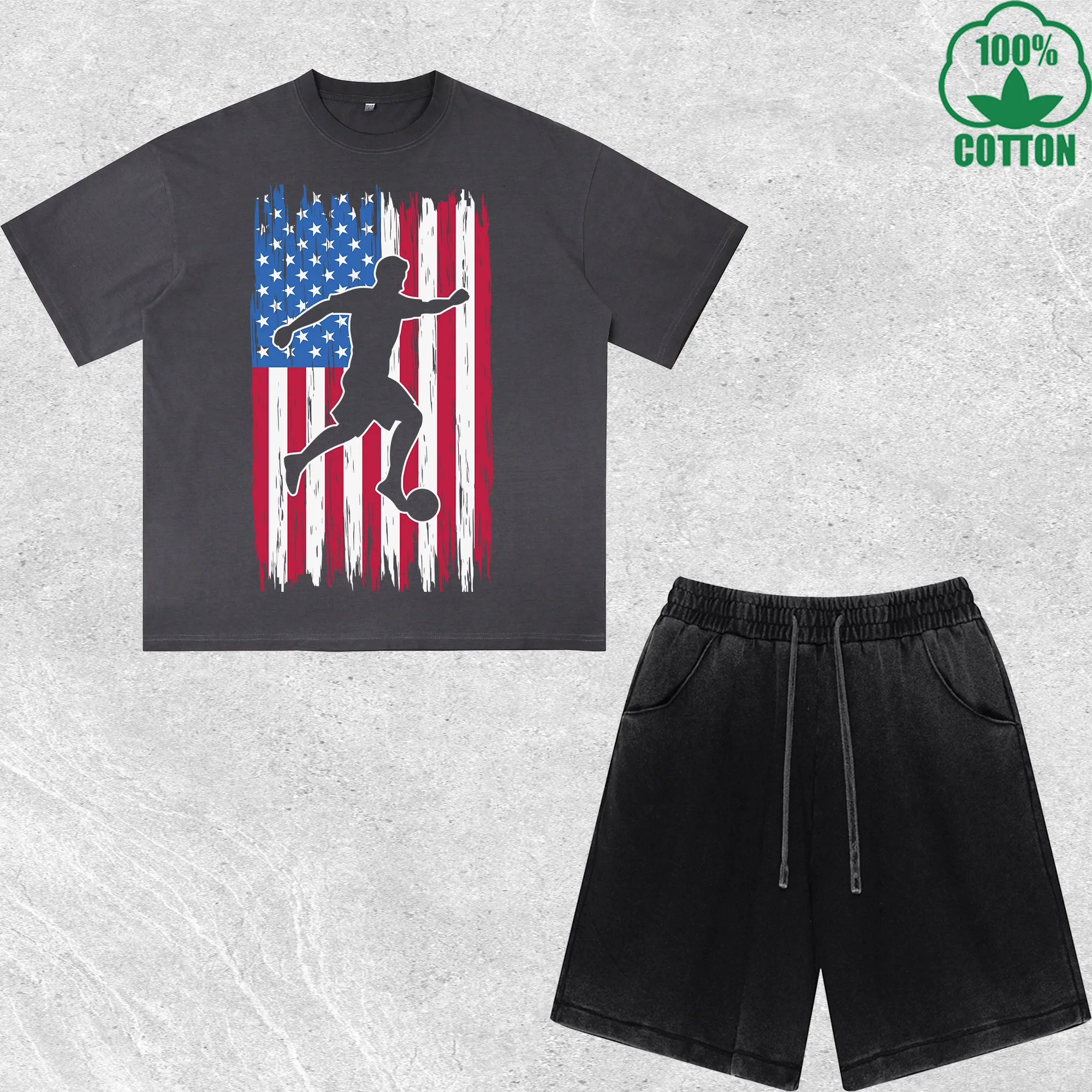 Love Soccer Printed Dirty Wash T-Shirt Shorts Set Combo Loose Trendy Fashionable 100%Cotton Black Suit
Love Soccer Printed Dirty Wash T-Shirt Shorts Set Combo Loose Trendy Fashionable 100%Cotton Black Suit