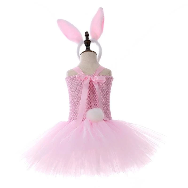 090B Baby Girls Rabbit Tail Pink Tulle Halter Bowknot Tutu Dress with Bunny Ears Headband Easter Halloween Carnival Party for
090B Baby Girls Rabbit Tail Pink Tulle Halter Bowknot Tutu Dress with Bunny Ears Headband Easter Halloween Carnival Party for