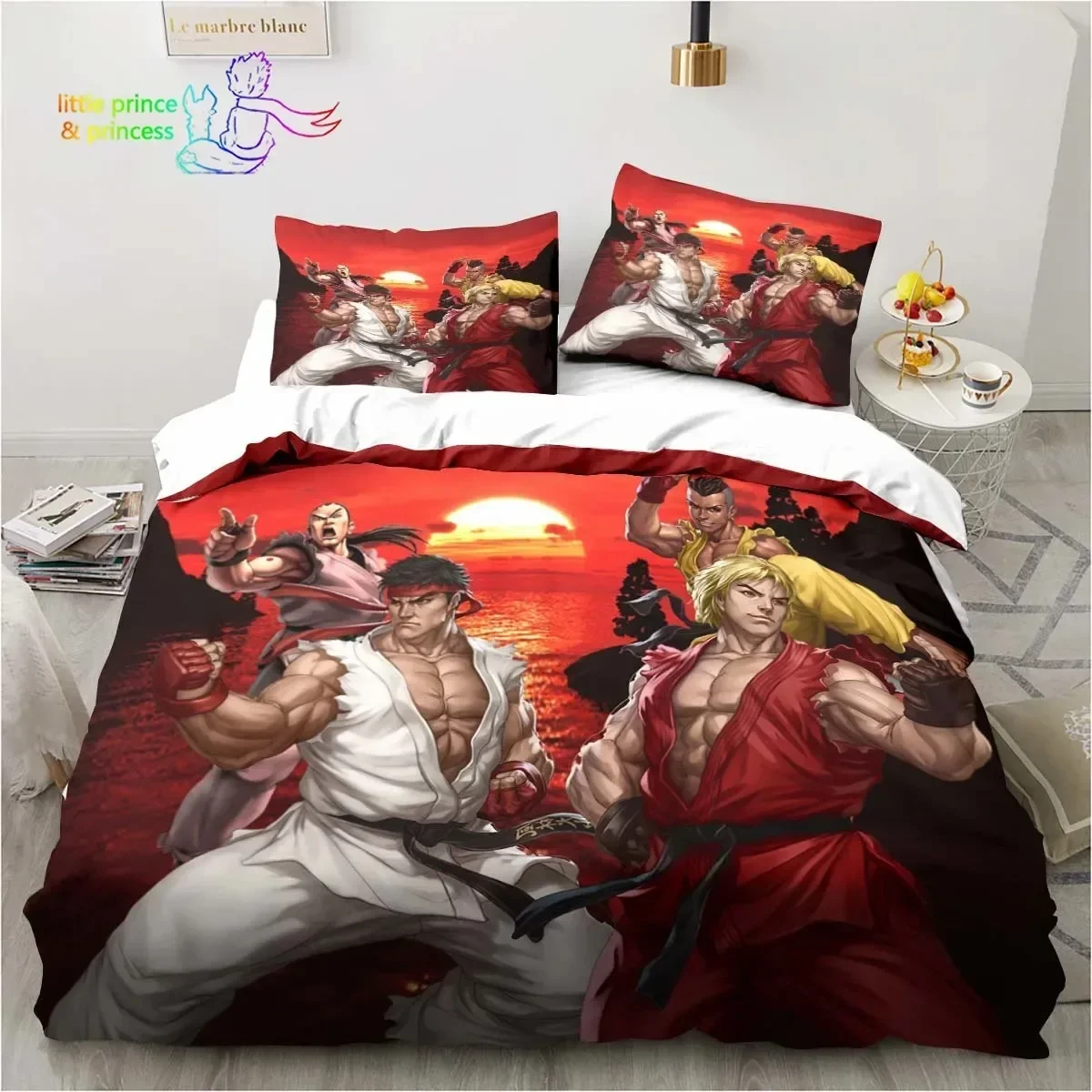Комплект постельного белья с принтом Street Fighter, одинарный, полный, королевский размер, комплект постельного белья для взрослых и детей, спальня, ретро-игра, геймерское постельное белье, подарок
Комплект постельного белья с принтом Street Fighter, одинарный, полный, королевский размер, комплект постельного белья для взрослых и детей, спальня, ретро-игра, геймерское постельное белье, подарок