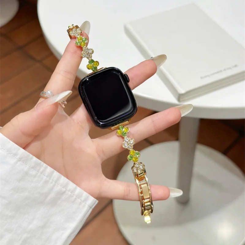 Diamond studded metal for Apple iWatch strap 38mm 40mm 41mm 42mm 44mm 45mm 49mm fashionable strap
Diamond studded metal for Apple iWatch strap 38mm 40mm 41mm 42mm 44mm 45mm 49mm fashionable strap