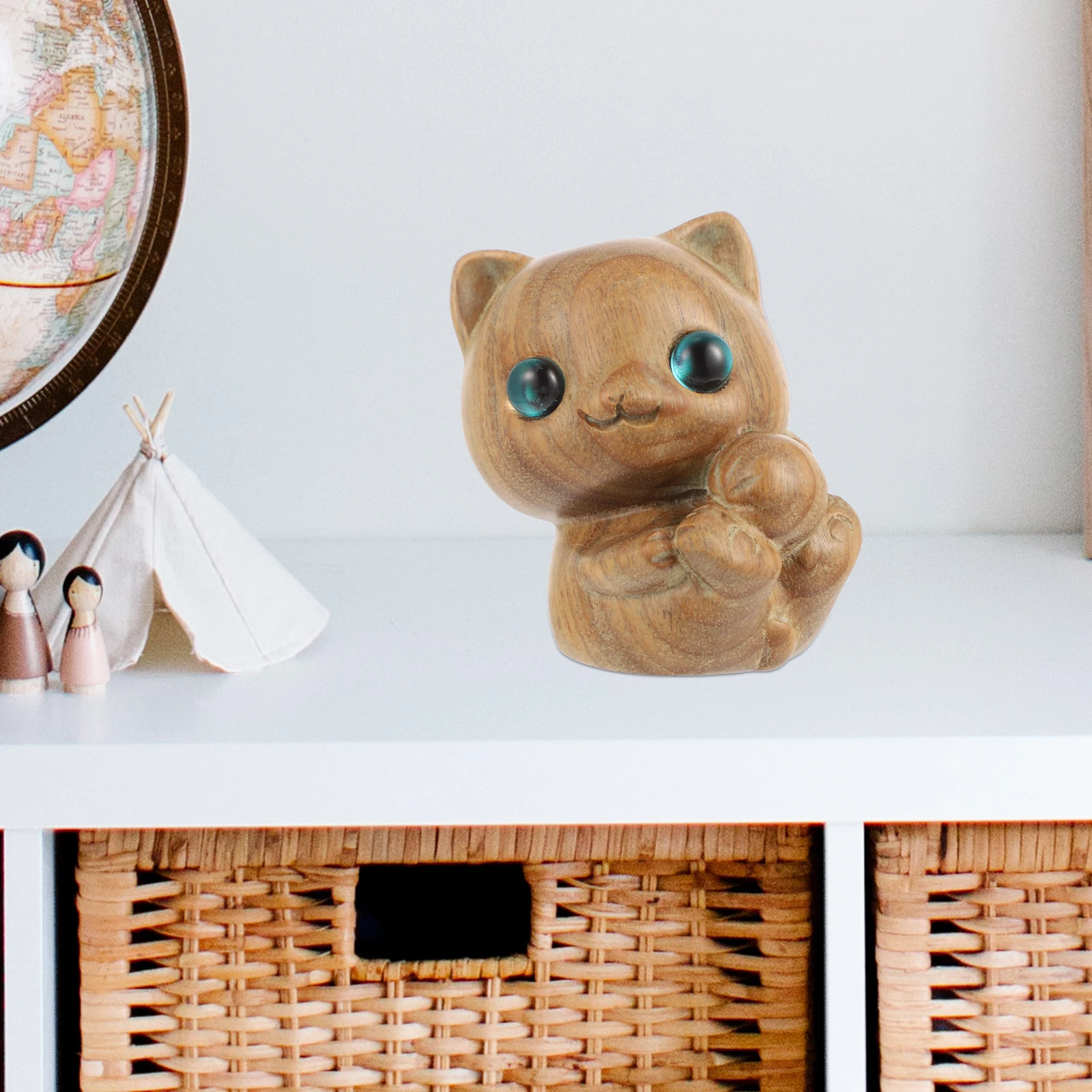 Wooden Cat Statue Tiny Kitten Sculpture Carved nament Desktop Decor Home Adorn Animal Model Wooden
Wooden Cat Statue Tiny Kitten Sculpture Carved nament Desktop Decor Home Adorn Animal Model Wooden