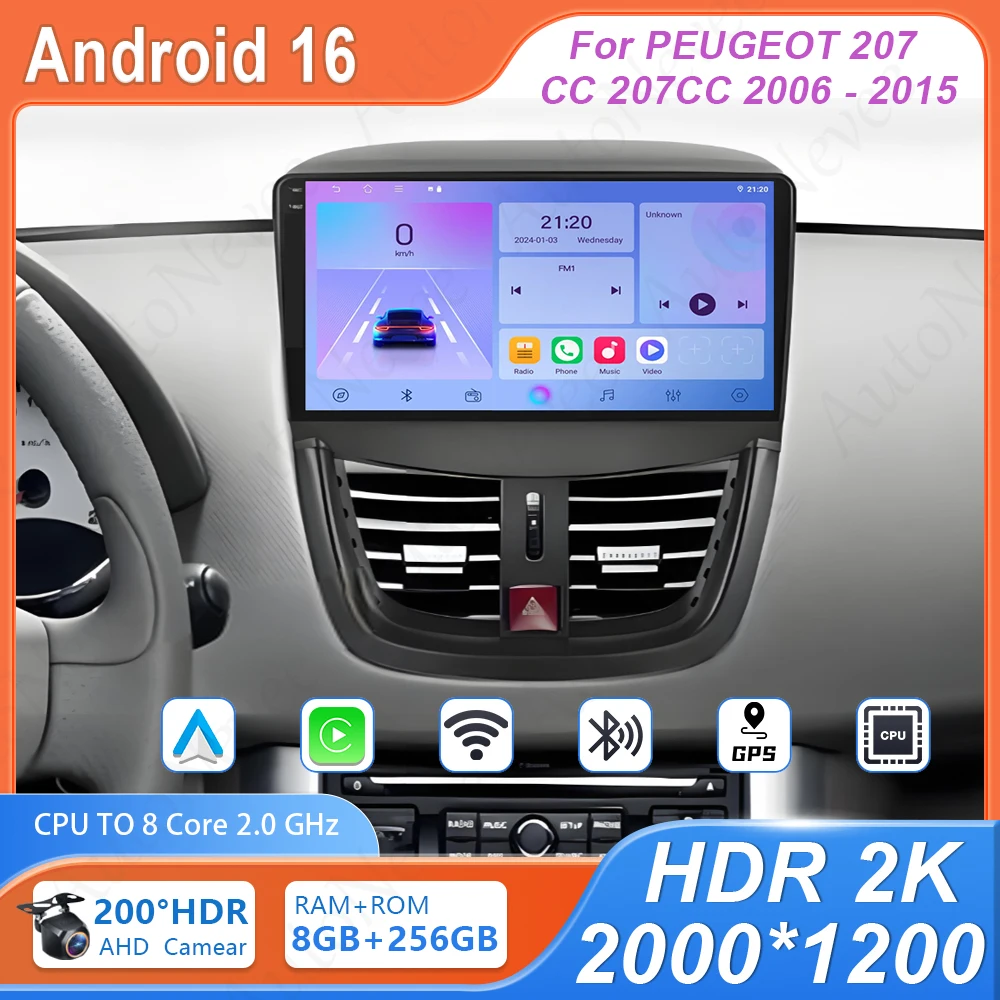 Android Car Dvd For PEUGEOT 207 CC 207CC 2006 - 2015 Multimedia Player High-performance CPU GPS Navigation No 2din QLED Screen
Android Car Dvd For PEUGEOT 207 CC 207CC 2006 - 2015 Multimedia Player High-performance CPU GPS Navigation No 2din QLED Screen