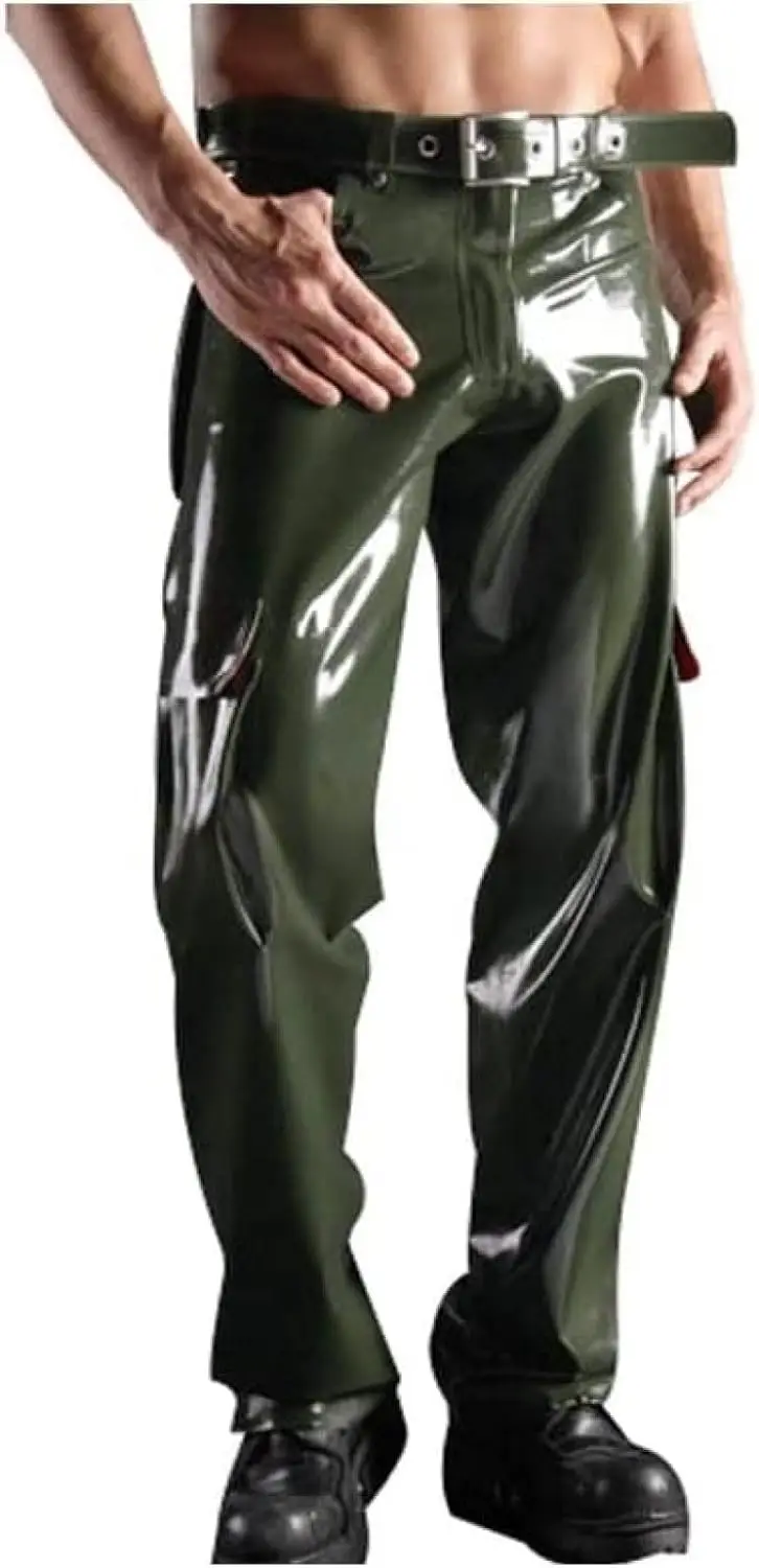 Sexy Latex Pants with Pockets Long Rubber Trousers Bottoms With belt
Sexy Latex Pants with Pockets Long Rubber Trousers Bottoms With belt
