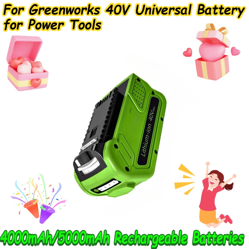 4000mAh/5000mAh Rechargeable Batteries for Greenworks 40V Universal Battery for Power Tools
4000mAh/5000mAh Rechargeable Batteries for Greenworks 40V Universal Battery for Power Tools