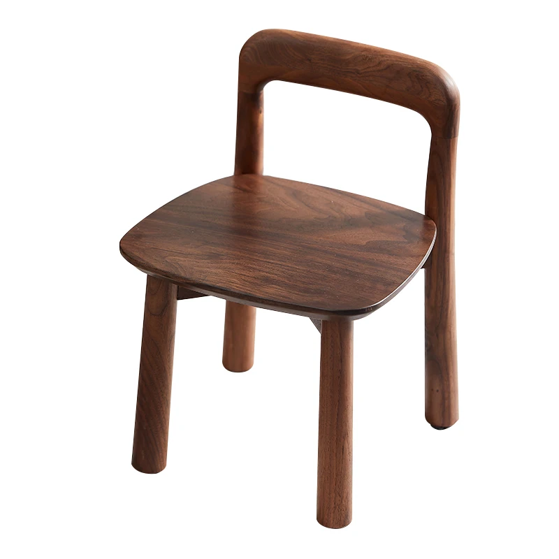 Black walnut backrest small chair coffee table stool solid wood children's shoe changing stool sedentary and comfortable
Black walnut backrest small chair coffee table stool solid wood children's shoe changing stool sedentary and comfortable