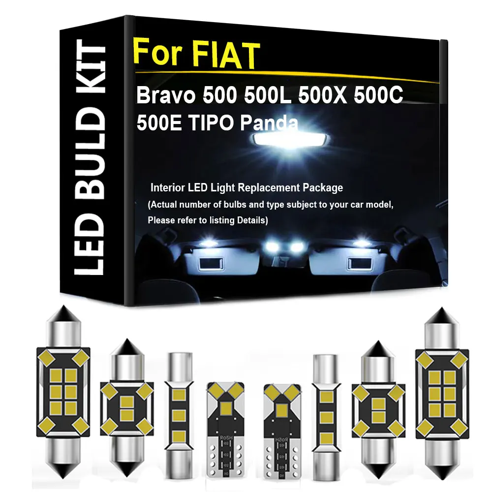 For FIAT Bravo 500 500L 500X 500C 500E TIPO Panda 182 198 169 312 319 356 Car Interior LED Lights Auto Accessories
For FIAT Bravo 500 500L 500X 500C 500E TIPO Panda 182 198 169 312 319 356 Car Interior LED Lights Auto Accessories