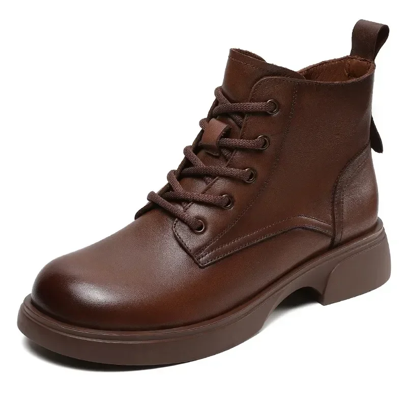 3.5CM British Style Women Thick Heel Boots Autumn Winter Plush Warm Short Ankle Boots For Ladies Handmade Retro Casual Boots
3.5CM British Style Women Thick Heel Boots Autumn Winter Plush Warm Short Ankle Boots For Ladies Handmade Retro Casual Boots