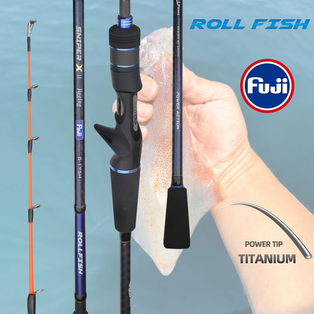 ROLLFISH 1.75m Fuji Guides Titanium Tip Carbon Fiber Squid Rod & Fast Action for Saltwater Quick Jigging
ROLLFISH 1.75m Fuji Guides Titanium Tip Carbon Fiber Squid Rod & Fast Action for Saltwater Quick Jigging
