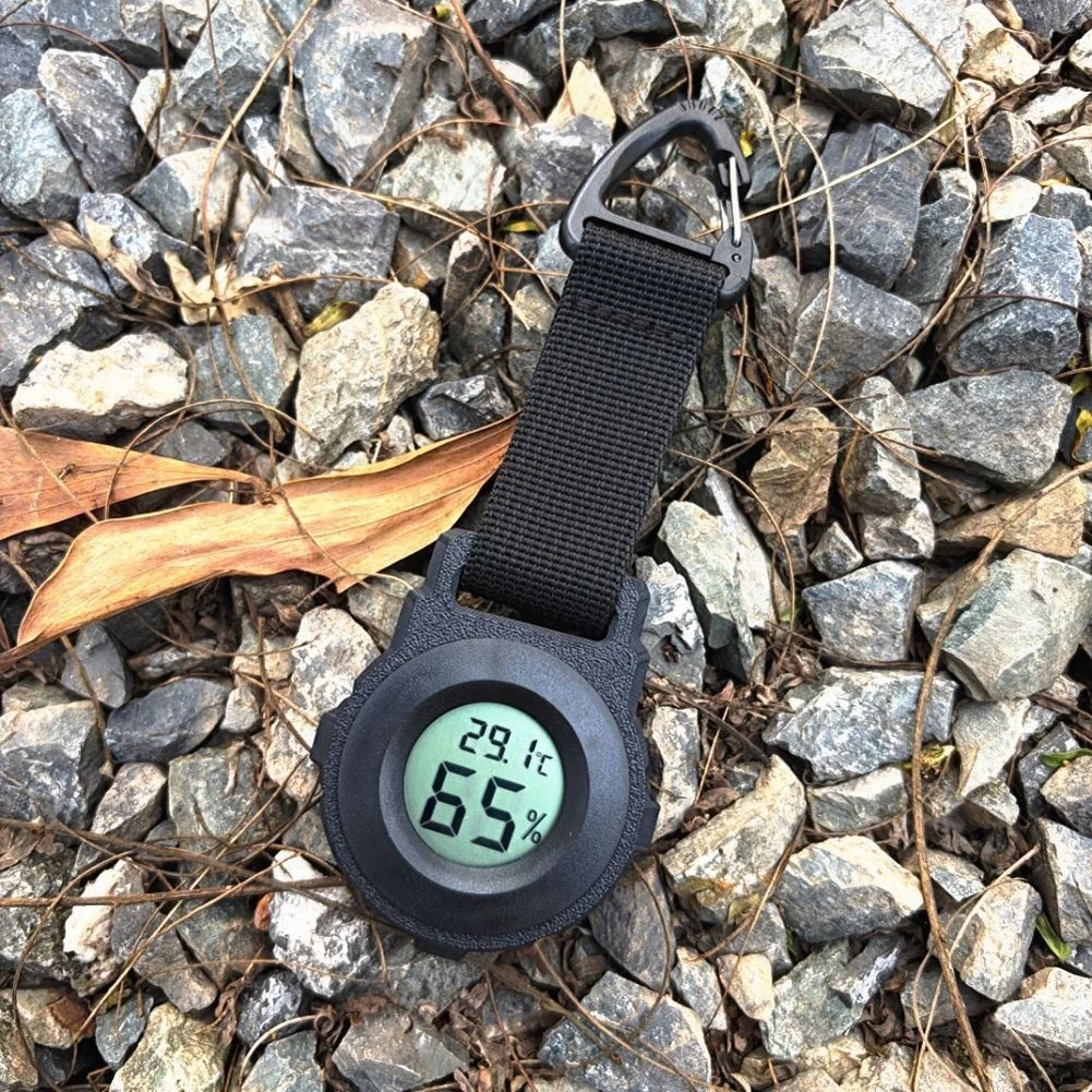 Backpack Clip Thermohygrometer for Hiking Camping Outdoor Activities Compact Temperature Humidity Monitor 5.5x6.5cm Black
Backpack Clip Thermohygrometer for Hiking Camping Outdoor Activities Compact Temperature Humidity Monitor 5.5x6.5cm Black
