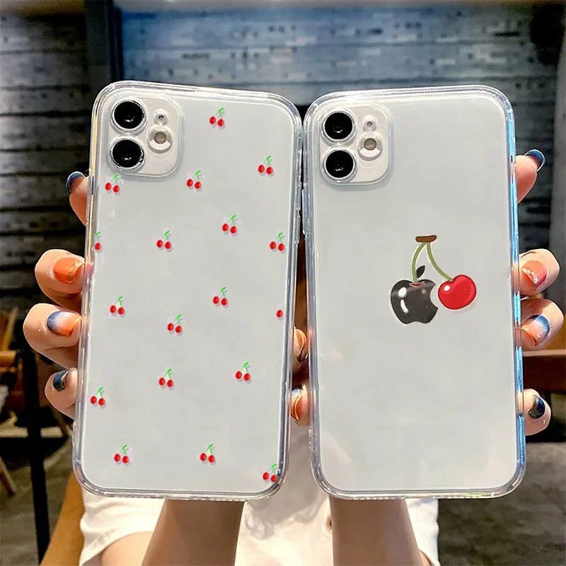 Cherries Cherry Silicone Phone Case Cover for iPhone 11 12 13 14 15 Pro Max Mini Cover Clear Fruit Funda
Cherries Cherry Silicone Phone Case Cover for iPhone 11 12 13 14 15 Pro Max Mini Cover Clear Fruit Funda