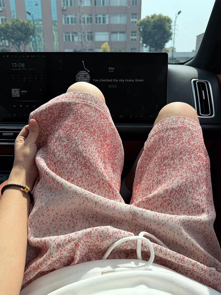 Pink Dyed Ice Silk Men's Shorts Summer Couple Straight Five-Quarter Hawaii Vacation Beach Pants Loose Fit mid Waist Elastic
Pink Dyed Ice Silk Men's Shorts Summer Couple Straight Five-Quarter Hawaii Vacation Beach Pants Loose Fit mid Waist Elastic