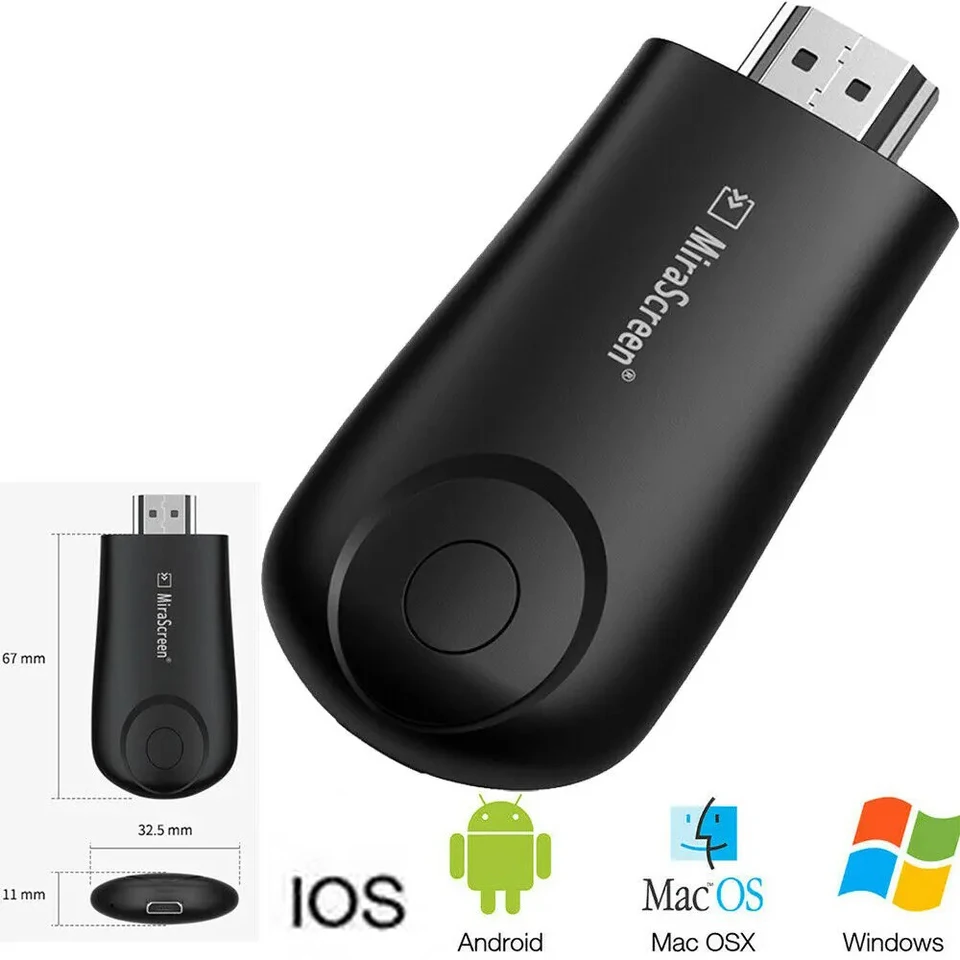 Wifi Wireless Display Receiver TV Dongle 1080P HDTV Projector Monitor Cast Mirror Screen Adapter For IOS Android Video Streaming
Wifi Wireless Display Receiver TV Dongle 1080P HDTV Projector Monitor Cast Mirror Screen Adapter For IOS Android Video Streaming