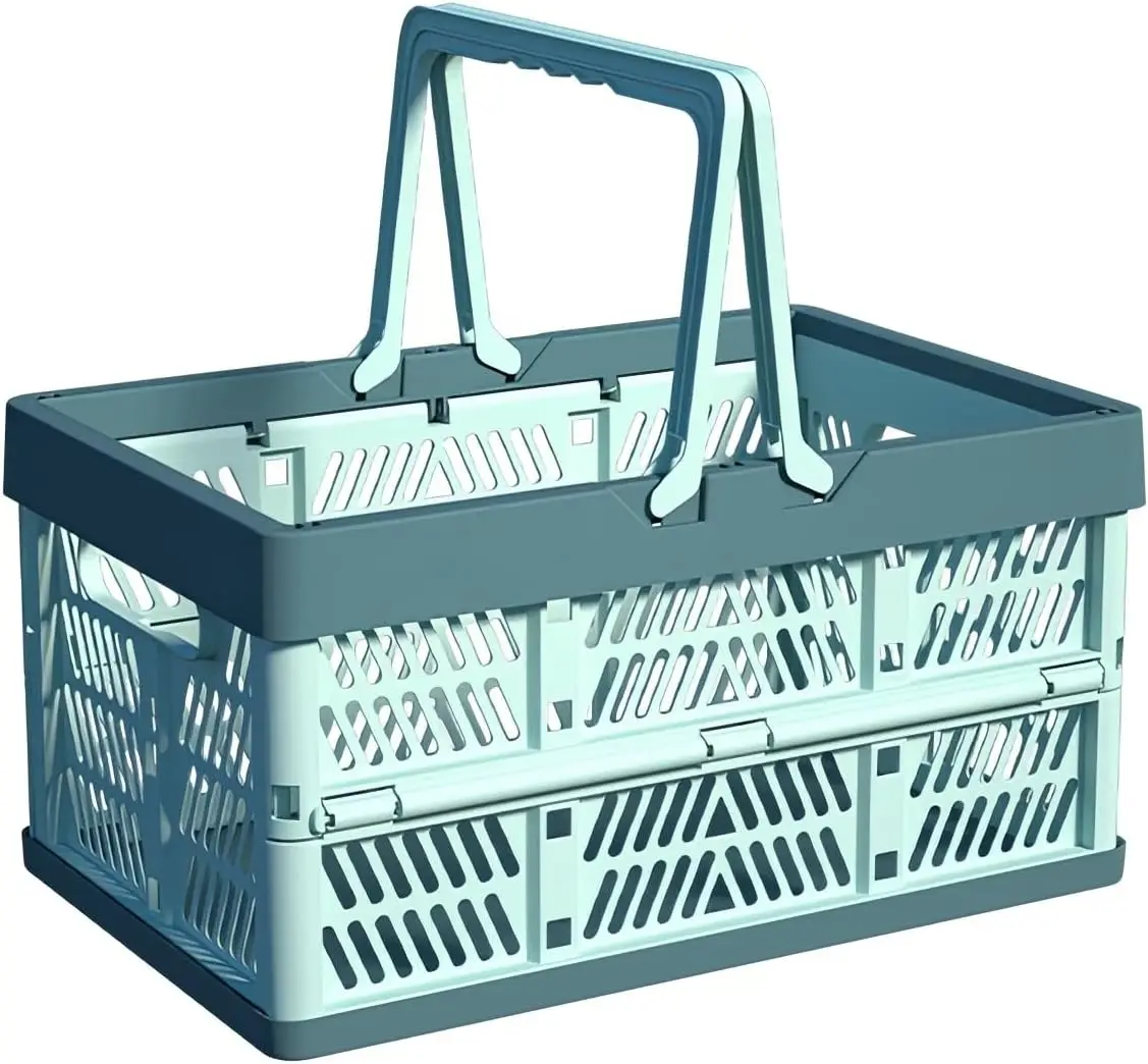 Collapsible Storage Crate 20L Plastic Shopping Basket for Kitchen Bathroom
Collapsible Storage Crate 20L Plastic Shopping Basket for Kitchen Bathroom