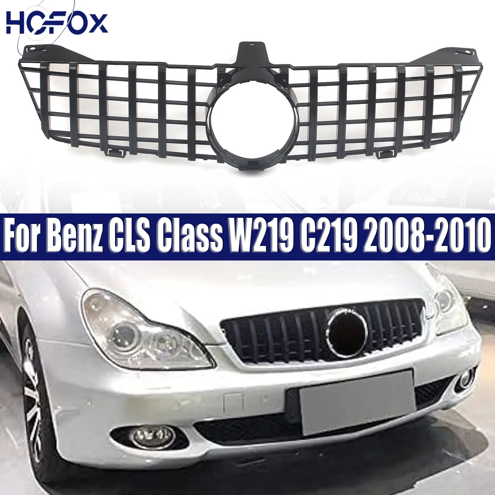 For Mercedes Benz CLS Class W219 C219 2008-2010 Styling Refit GT Front Bumper Grille Hood Mesh Tuning Accessories 
For Mercedes Benz CLS Class W219 C219 2008-2010 Styling Refit GT Front Bumper Grille Hood Mesh Tuning Accessories