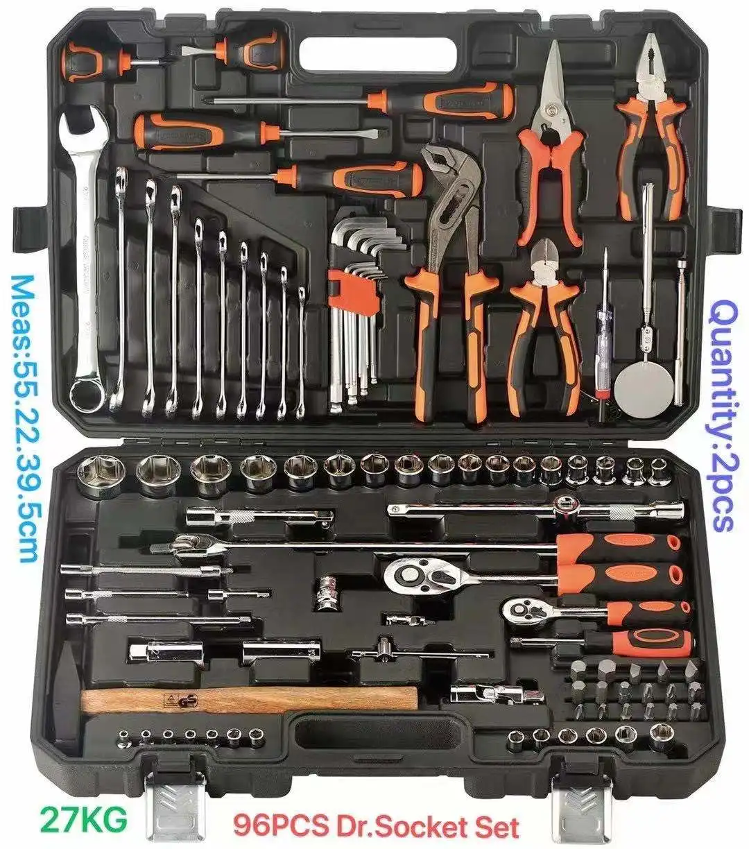 Hot Sale 96 PCS 1/2" 1/4" Socket Wrench Set Screwdriver Bits Plier Torque Wrench Ratchet Driver Tool Socket Set Kit
Hot Sale 96 PCS 1/2" 1/4" Socket Wrench Set Screwdriver Bits Plier Torque Wrench Ratchet Driver Tool Socket Set Kit