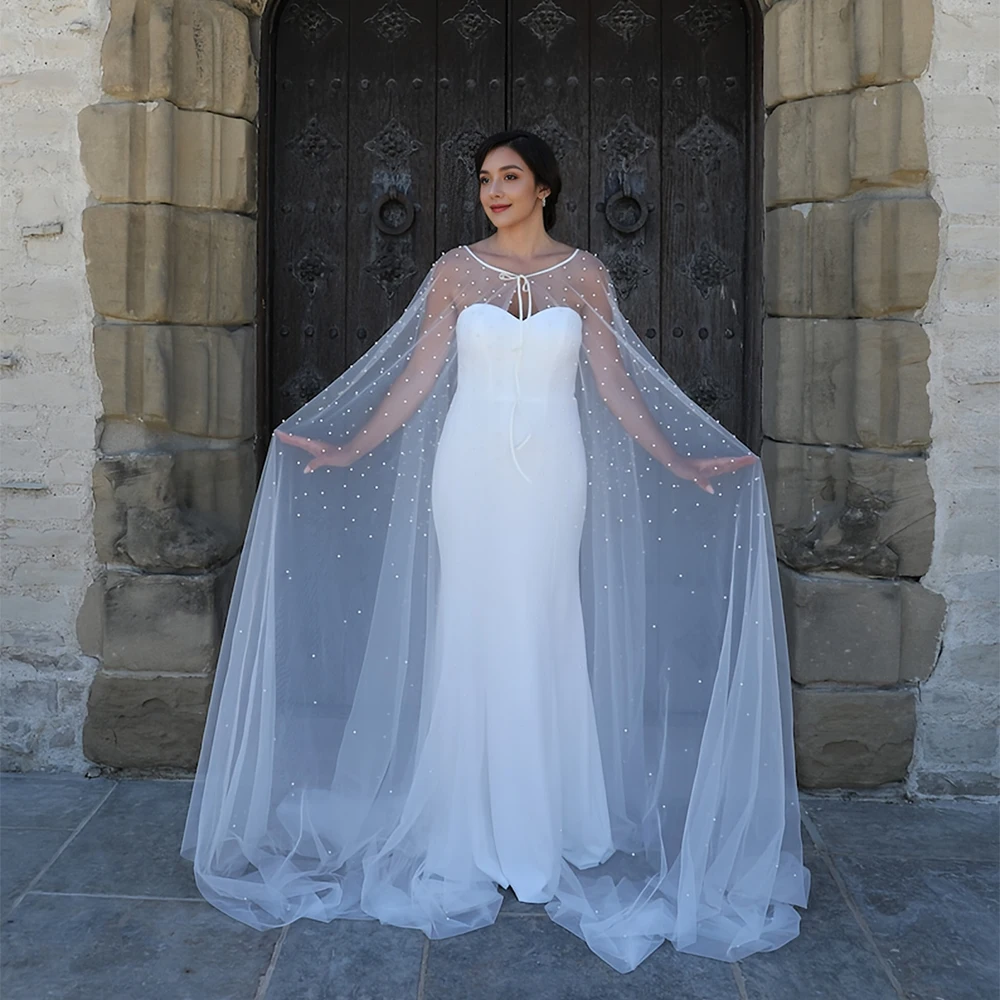 2m length 3m width romantic unique elegant stylish pearl bride luxury long cathedral wedding shawl cape cloak VPG25
2m length 3m width romantic unique elegant stylish pearl bride luxury long cathedral wedding shawl cape cloak VPG25