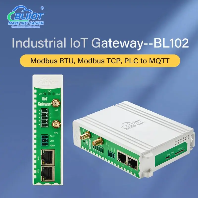 BLIIOT PLC to MQTT Protocol Gateway 2/6 RS485 Customized 4G WiFi GPS Industrial IOT Gateway Remote Monitoring
BLIIOT PLC to MQTT Protocol Gateway 2/6 RS485 Customized 4G WiFi GPS Industrial IOT Gateway Remote Monitoring