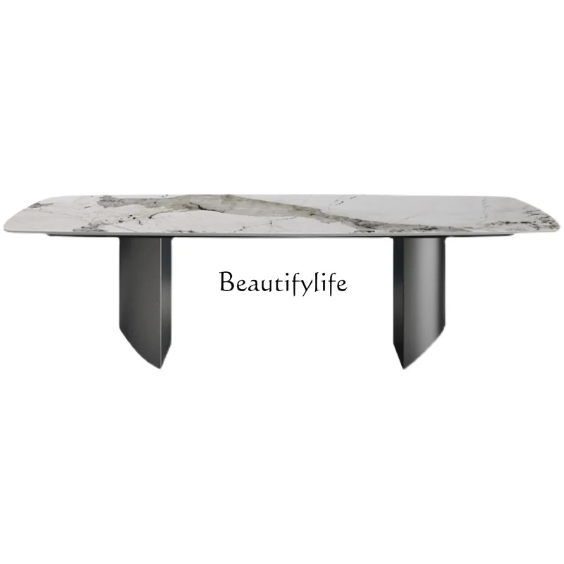 *Italian light luxury bright rock slab stainless steel household marble small apartment square dining table
*Italian light luxury bright rock slab stainless steel household marble small apartment square dining table