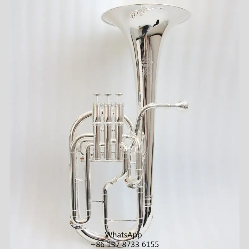 In Stock Silver Alto Horn Eb Tone Stainless Steel Valves Alto Horn With Mouthpiece
In Stock Silver Alto Horn Eb Tone Stainless Steel Valves Alto Horn With Mouthpiece