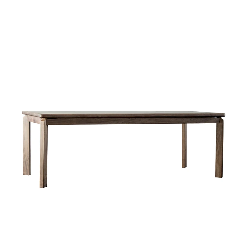 North American black walnut dining table, Nordic restaurant solid wood rectangular table wabi sabi home dining table meeting
North American black walnut dining table, Nordic restaurant solid wood rectangular table wabi sabi home dining table meeting