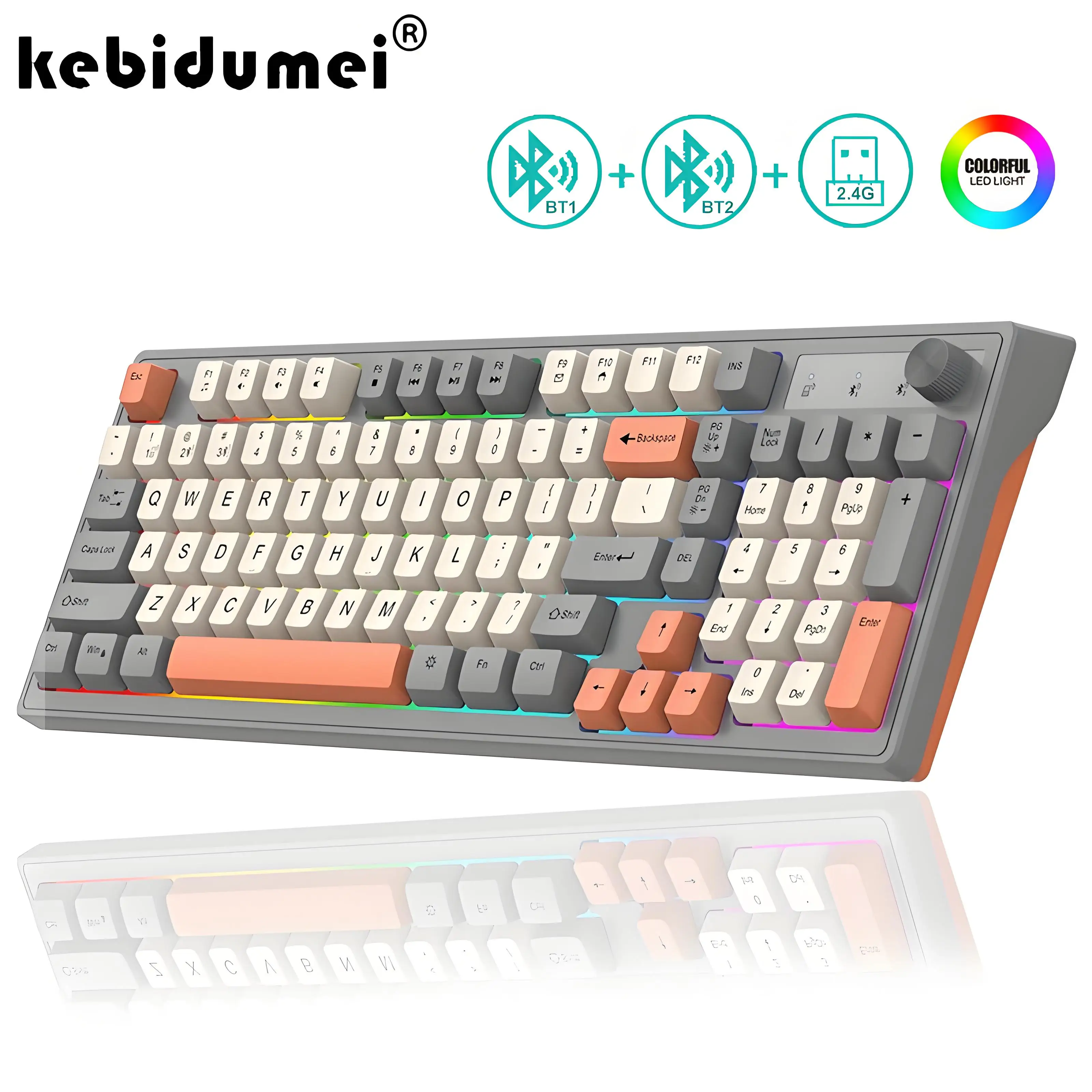 K98 2.4G Bluetooth Dual-mode Keyboard 98-key Wireless Gaming Keyboard Rainbow Light Multi-function Keyboard for Computer Laptop
K98 2.4G Bluetooth Dual-mode Keyboard 98-key Wireless Gaming Keyboard Rainbow Light Multi-function Keyboard for Computer Laptop