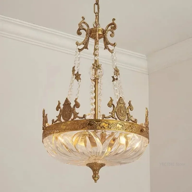 GHEUVNJ French retro chandelier, European style villa entrance hallway, hallway, bedroom lighting, light luxury crystal chandel
GHEUVNJ French retro chandelier, European style villa entrance hallway, hallway, bedroom lighting, light luxury crystal chandel