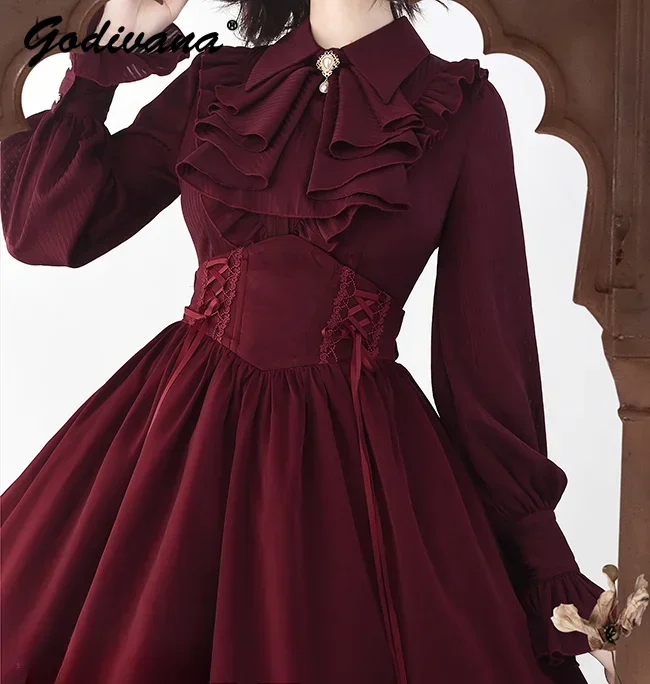 2024 New Spring Fall Ladies Elegant Pointed Collar Striped Bow Tie Waist-Tight Lolita Shirt Long Sleeve Women's Blouse Blusas
2024 New Spring Fall Ladies Elegant Pointed Collar Striped Bow Tie Waist-Tight Lolita Shirt Long Sleeve Women's Blouse Blusas