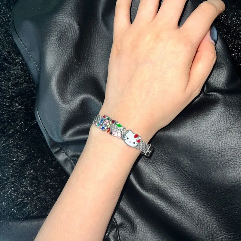 Hello Kitty Bracelet Y2k Millennium Hottie Subculture Metal Bracelet Fashion Delicate Trend Versatile Jewelry Accessories
Hello Kitty Bracelet Y2k Millennium Hottie Subculture Metal Bracelet Fashion Delicate Trend Versatile Jewelry Accessories
