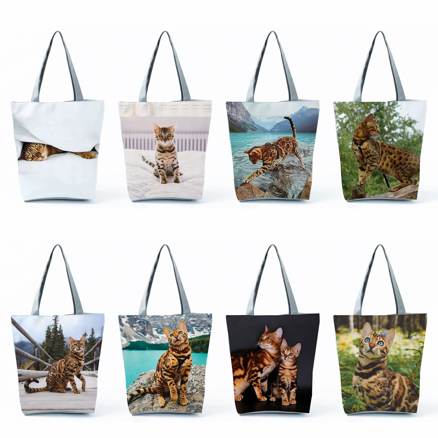 High Capacity Travel Beach Bags Cute Animal Graphic Shopping Bags Women Office Totes Bengal Cat Print Handbags Foldable Casual
High Capacity Travel Beach Bags Cute Animal Graphic Shopping Bags Women Office Totes Bengal Cat Print Handbags Foldable Casual