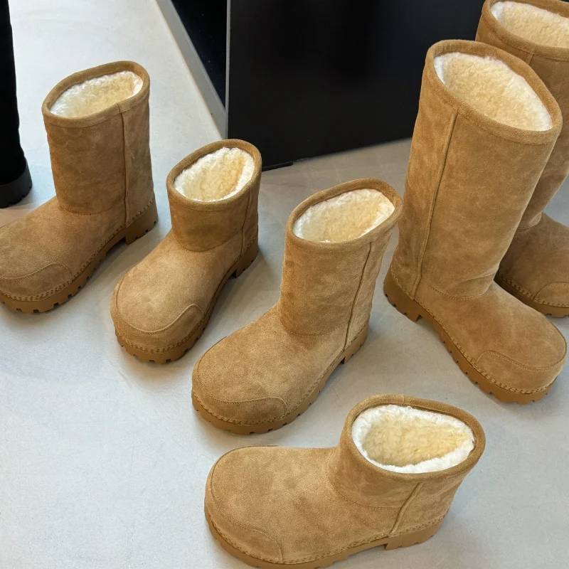 Brand Thick Bottom Warm Women's Snow Boots Winter Long Short Big Head Boots Fashion Thick Comfortable Large Size Cotton Boots
Brand Thick Bottom Warm Women's Snow Boots Winter Long Short Big Head Boots Fashion Thick Comfortable Large Size Cotton Boots