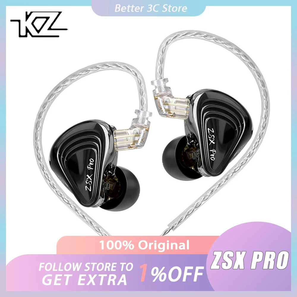 KZ ZSX Pro 5BA+1DD Hybrid Drive 12 Unit Earphones HIFI Music Earbud Game Headsets Custom Replaceable Cable Monitor Headphone
KZ ZSX Pro 5BA+1DD Hybrid Drive 12 Unit Earphones HIFI Music Earbud Game Headsets Custom Replaceable Cable Monitor Headphone