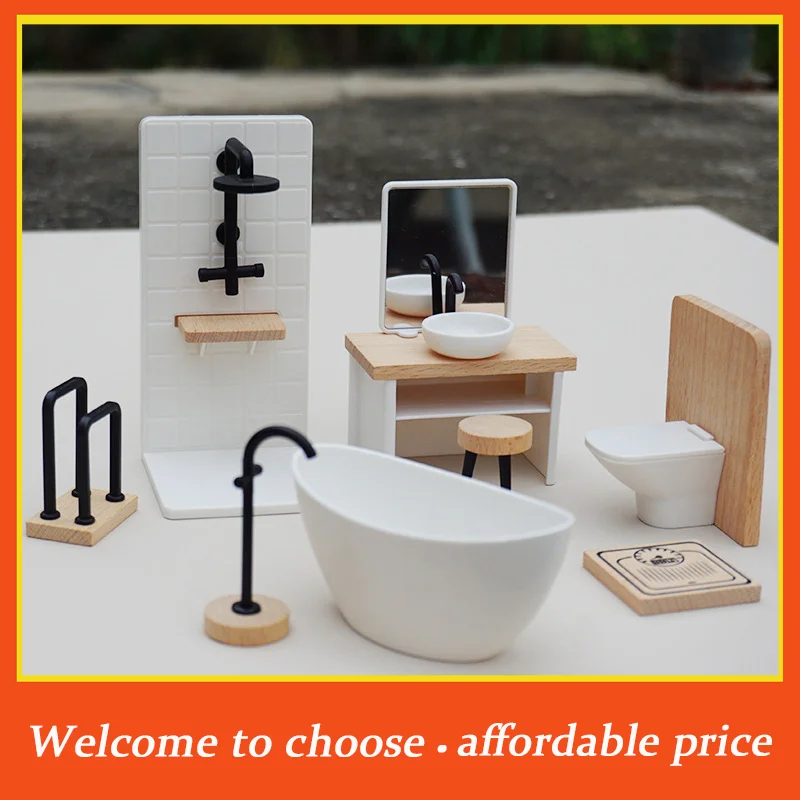 XM Wood 1/12Dollhouse Simulation Washbasin Tub Toilet Model Dollhouse Bathroom Decor Dolls House Miniature Furniture Accessories
XM Wood 1/12Dollhouse Simulation Washbasin Tub Toilet Model Dollhouse Bathroom Decor Dolls House Miniature Furniture Accessories