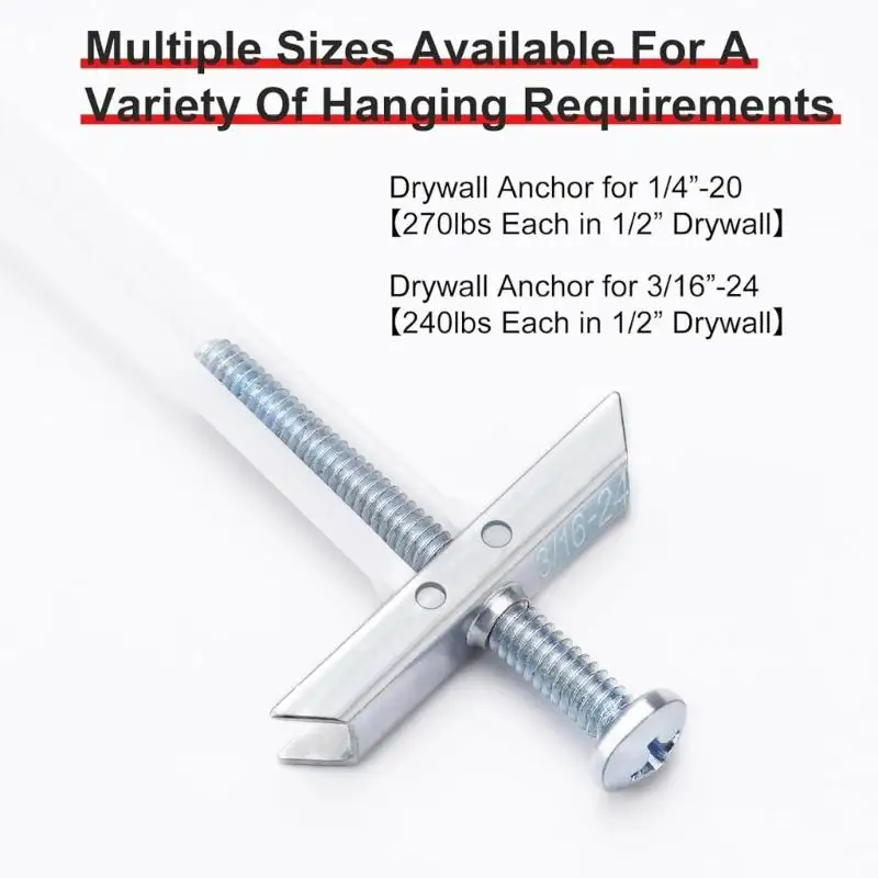 Pack Of 10 Heavy Duty Drywalls Anchors With 2.5Inch Screws For Secure Wall Mounting And Hanging D2RD
Pack Of 10 Heavy Duty Drywalls Anchors With 2.5Inch Screws For Secure Wall Mounting And Hanging D2RD