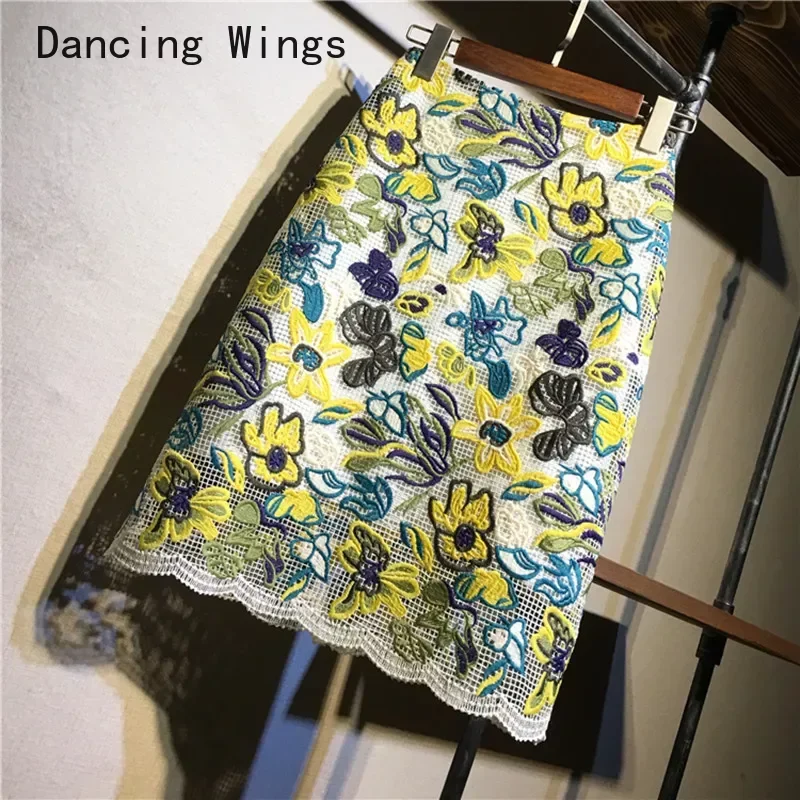 Luxury Design Embroidery Flower Summer Casual Skirts Elegant Office Lady Skirt Sais Daisy Pencil Skirts Bottom
Luxury Design Embroidery Flower Summer Casual Skirts Elegant Office Lady Skirt Sais Daisy Pencil Skirts Bottom