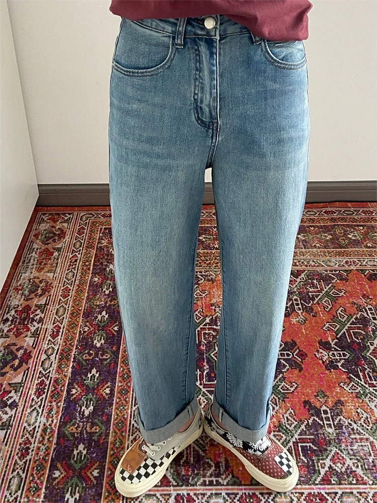 Slimming High Waist Straight Leg Jeans Embroidered Cuffed Ankle Length Spring Summer Faionable Casual High Waist Jeans
Slimming High Waist Straight Leg Jeans Embroidered Cuffed Ankle Length Spring Summer Faionable Casual High Waist Jeans