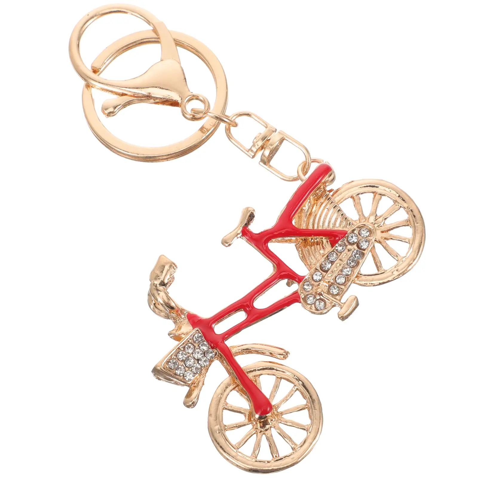 Rhinestone Bicycle Keychain Red Color Durable Material Long Term Use Gift Idea Luggage Pendant Key Ring Charm Unique Appearance
Rhinestone Bicycle Keychain Red Color Durable Material Long Term Use Gift Idea Luggage Pendant Key Ring Charm Unique Appearance