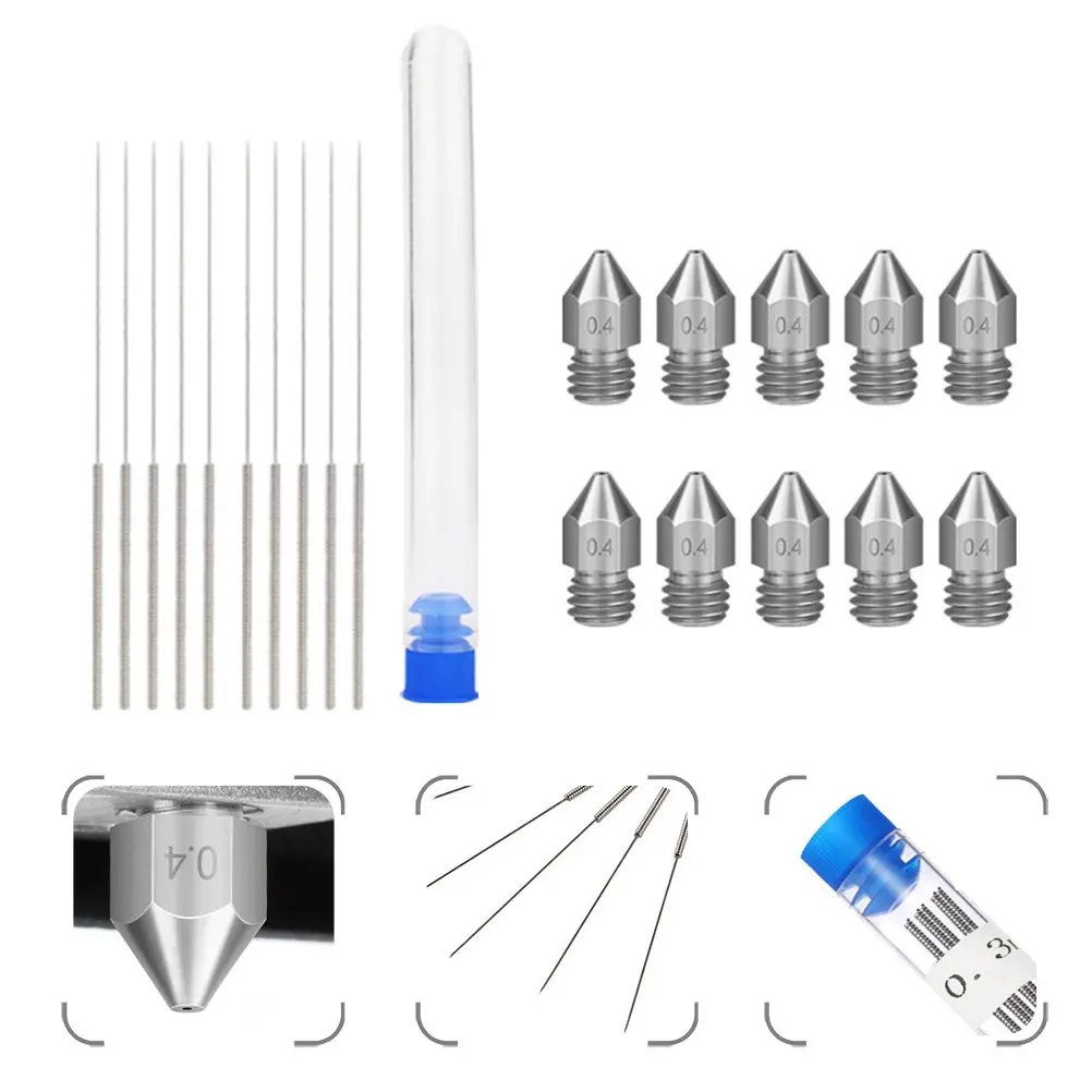 1Set Professional 3D Printer Nozzle Replacement Set Stainless Steel Clean Needles Consistent Results Smooth Finish Strong Sturdy
1Set Professional 3D Printer Nozzle Replacement Set Stainless Steel Clean Needles Consistent Results Smooth Finish Strong Sturdy