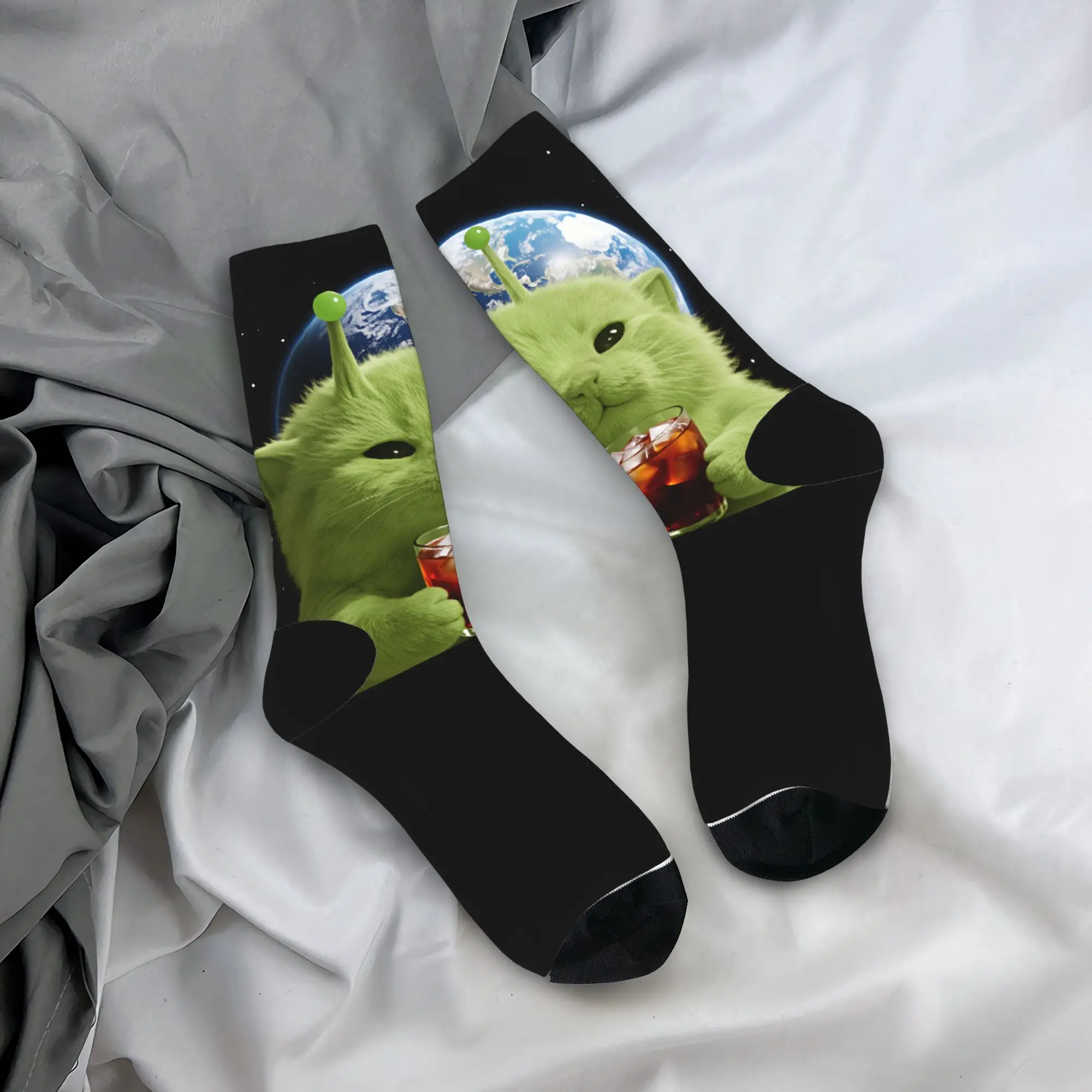 Unisex Men Socks Space Soda Green Aliens Cat Stockings Non Slip Quality Socks Winter Korean Design Climbing Socks
Unisex Men Socks Space Soda Green Aliens Cat Stockings Non Slip Quality Socks Winter Korean Design Climbing Socks