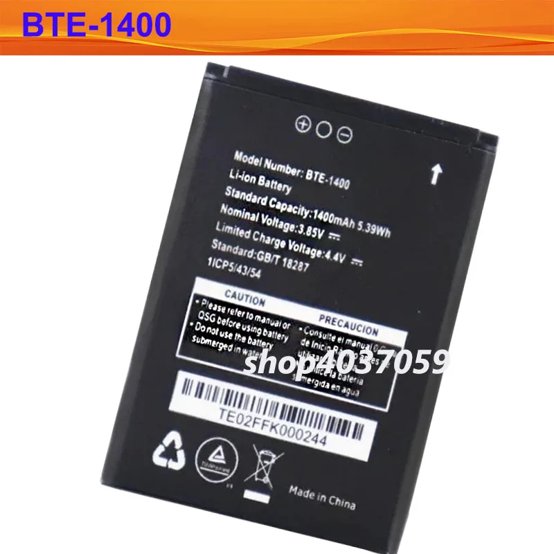 10 шт. BTE-1400 полная емкость 1400 мАч 5,39 Втч 3,85 В аккумулятор 11CP5/43/54 ГБ/T 18287 аккумулятор Bateria
10 шт. BTE-1400 полная емкость 1400 мАч 5,39 Втч 3,85 В аккумулятор 11CP5/43/54 ГБ/T 18287 аккумулятор Bateria