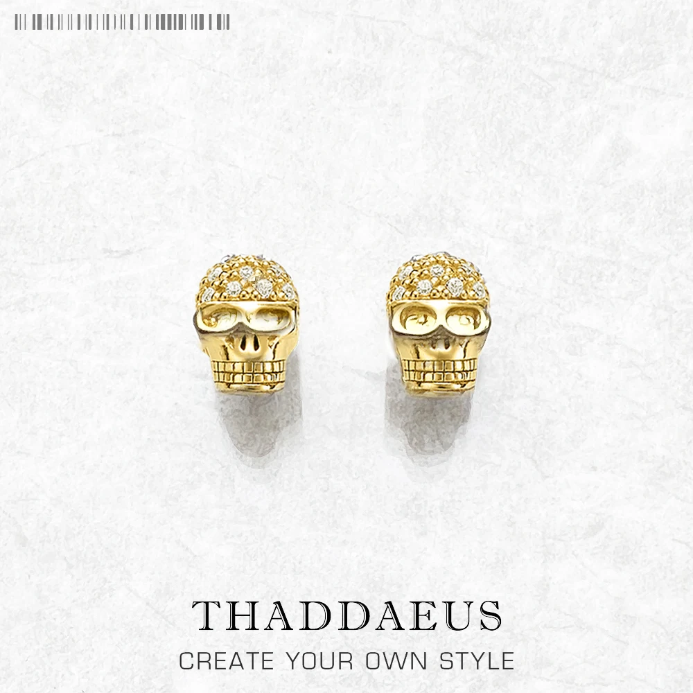 Golden Skull Pave Stud Earrings,Europe Rebel Street Punk Fine Jewerly For Women Men Gift In 925 Sterling Silver
Golden Skull Pave Stud Earrings,Europe Rebel Street Punk Fine Jewerly For Women Men Gift In 925 Sterling Silver