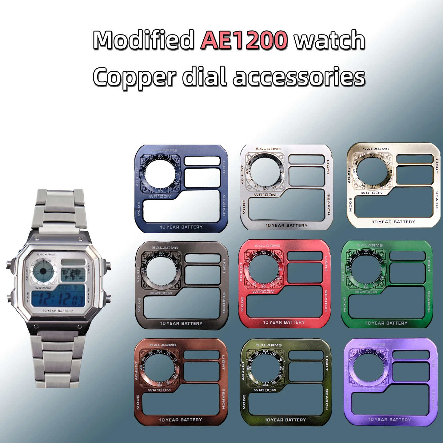Медный циферблат для механизма Casio 3229, механизм AE1200, металлический циферблат, модификация из Японии, медь, высокое качество, металлический циферблат Sunray, детали AE1200
Медный циферблат для механизма Casio 3229, механизм AE1200, металлический циферблат, модификация из Японии, медь, высокое качество, металлический циферблат Sunray, детали AE1200