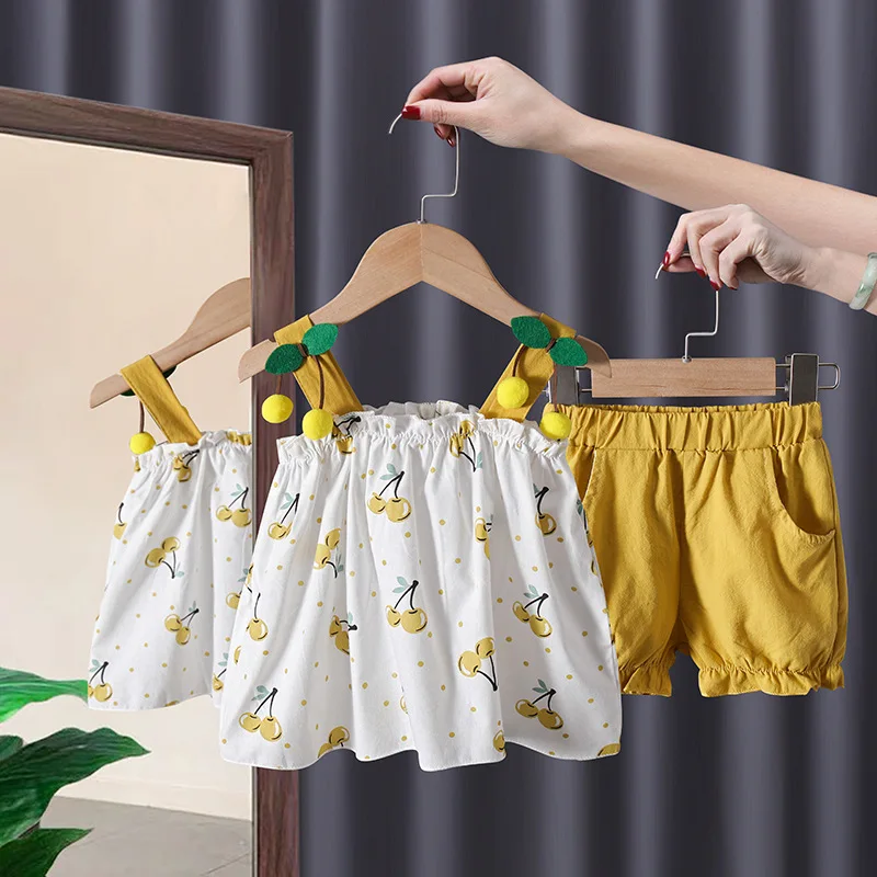 2023 Summer Cotton Baby Girls Harness set Clothes Sets Sleeveless Tops and Shorts Clothes Suit Toddler 2Pcs Casual Infant Sets
2023 Summer Cotton Baby Girls Harness set Clothes Sets Sleeveless Tops and Shorts Clothes Suit Toddler 2Pcs Casual Infant Sets
