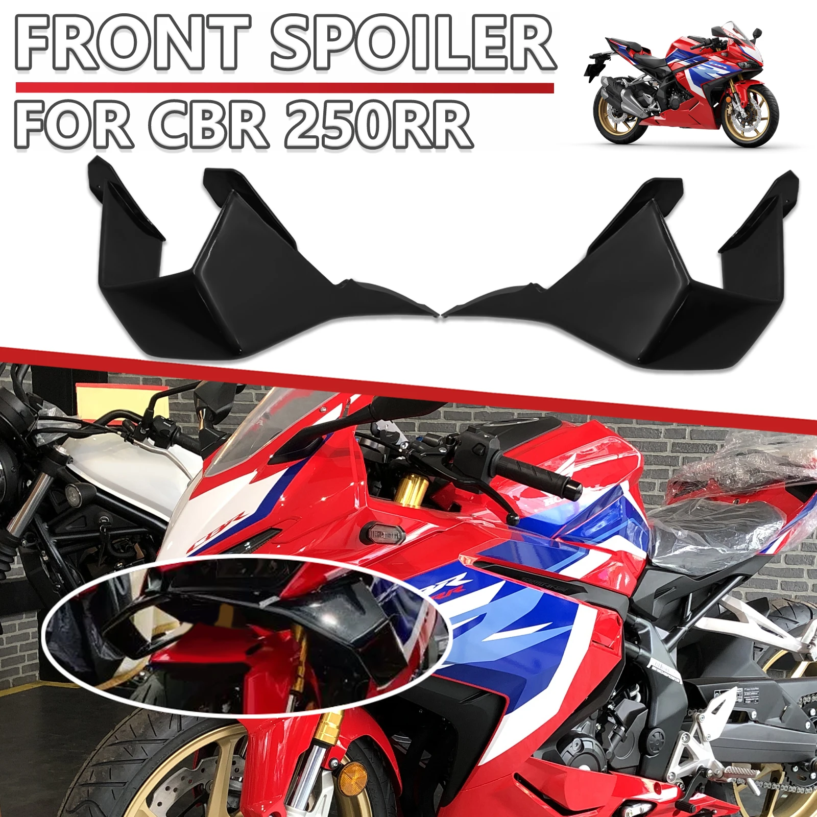 Передний спойлер (дефлектор) для мотоцикла Honda CBR 250RR, накладка на передний бампер, спойлер-крыло
Передний спойлер (дефлектор) для мотоцикла Honda CBR 250RR, накладка на передний бампер, спойлер-крыло