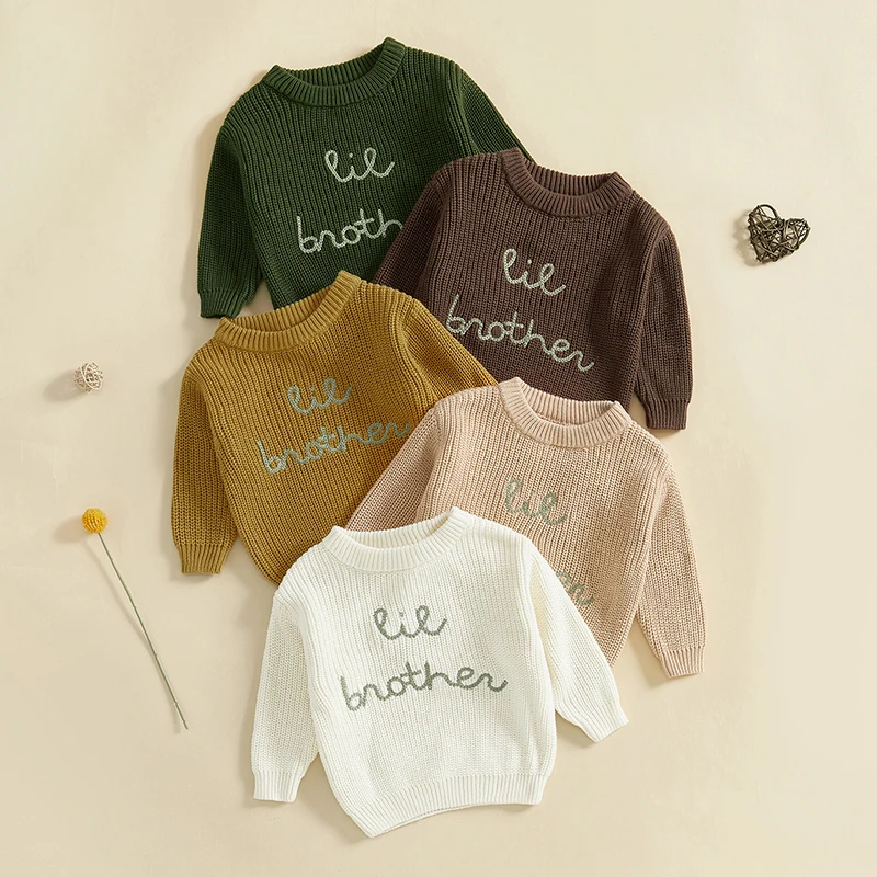 SUNSIOM 0-18 Months Baby Boy Fall Sweater Letter Pattern Long Sleeve Round Neck Chunky Knitwear Pullover Tops
SUNSIOM 0-18 Months Baby Boy Fall Sweater Letter Pattern Long Sleeve Round Neck Chunky Knitwear Pullover Tops