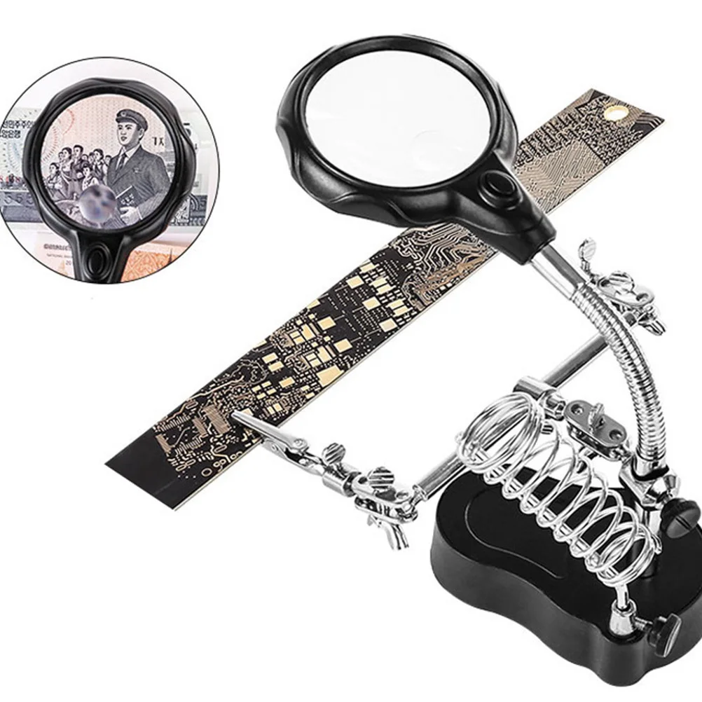 12X Led Light Magnifier Stand Desktop Vertical 12 Times Repairing Reading Maps Circuit Boards Stamps Coins Inspection Tool
12X Led Light Magnifier Stand Desktop Vertical 12 Times Repairing Reading Maps Circuit Boards Stamps Coins Inspection Tool