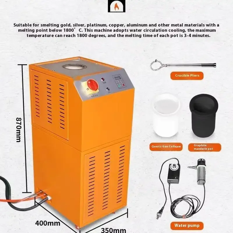cross-border Produce Small Gold Machines Weighing 1-3 Kilograms, Metal Jewelry Store Machines, Medium Frequency Melting Furnaces
cross-border Produce Small Gold Machines Weighing 1-3 Kilograms, Metal Jewelry Store Machines, Medium Frequency Melting Furnaces